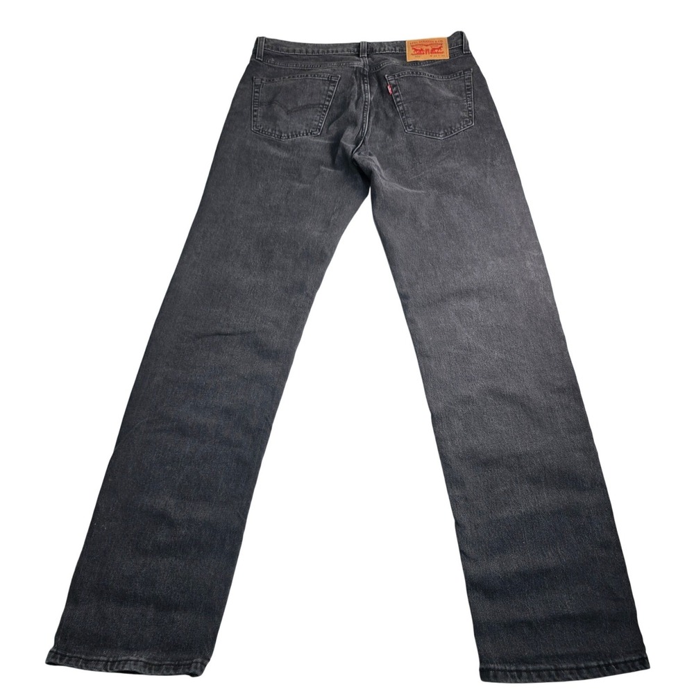 Levi's Straight Leg Jeans Mens 34x34 Washed Black Faded Denim Classic Fit - Picture 6 of 16